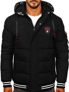 Chaqueta de invierno acolchada para hombre negro Bolf 62M9517