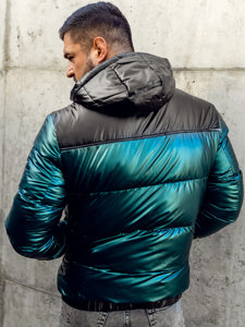 Chaqueta de invierno acolchada para hombre verde Bolf 2146