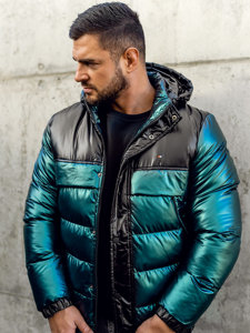 Chaqueta de invierno acolchada para hombre verde Bolf 2146