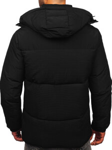 Chaqueta de invierno con capucha para hombre Negro Bolf 19M1292