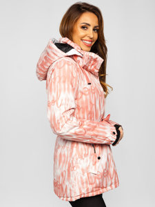 Chaqueta de invierno con capucha para mujer rosa Bolf B2393