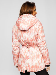 Chaqueta de invierno con capucha para mujer rosa Bolf B2393