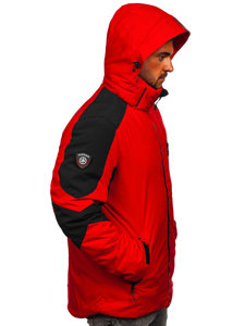 Chaqueta de invierno de esquí para hombre color rojo Bolf 6576