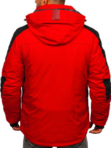 Chaqueta de invierno de esquí para hombre color rojo Bolf 6576