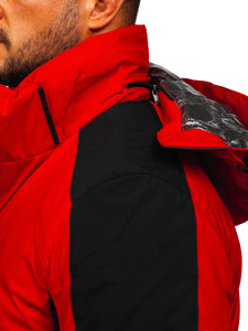 Chaqueta de invierno de esquí para hombre color rojo Bolf 6576