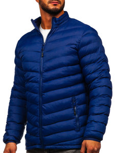 Chaqueta de invierno deportiva para hombre azul oscuro Bolf SM70