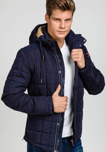 Chaqueta de invierno para hombre azul oscuro Bolf 1672