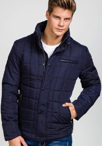 Chaqueta de invierno para hombre azul oscuro Bolf 1672