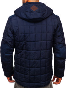 Chaqueta de invierno para hombre azul oscuro Bolf 1672