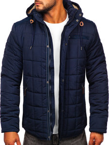 Chaqueta de invierno para hombre azul oscuro Bolf 1672