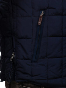 Chaqueta de invierno para hombre azul oscuro Bolf 1672