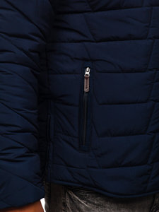 Chaqueta de invierno para hombre azul oscuro Bolf 1673