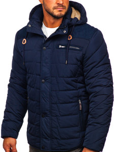 Chaqueta de invierno para hombre azul oscuro Bolf 1673