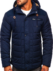 Chaqueta de invierno para hombre azul oscuro Bolf 1673