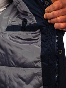 Chaqueta de invierno para hombre azul oscuro Bolf 1778