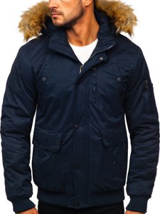 Chaqueta de invierno para hombre azul oscuro Bolf 1778