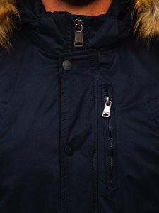 Chaqueta de invierno para hombre azul oscuro Bolf 1778