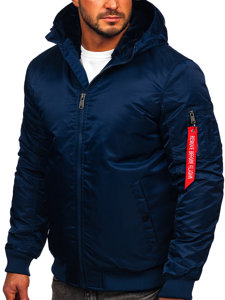 Chaqueta de invierno para hombre azul oscuro Bolf 2120