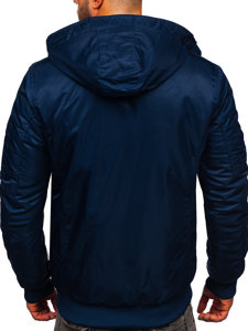 Chaqueta de invierno para hombre azul oscuro Bolf 2120