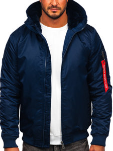 Chaqueta de invierno para hombre azul oscuro Bolf 2120