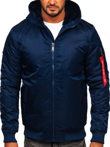 Chaqueta de invierno para hombre azul oscuro Bolf 2120