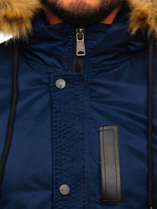 Chaqueta de invierno para hombre azul oscuro Bolf 2129