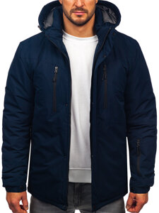 Chaqueta de invierno para hombre azul oscuro Bolf 22M320