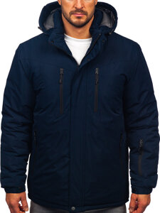 Chaqueta de invierno para hombre azul oscuro Bolf 22M320