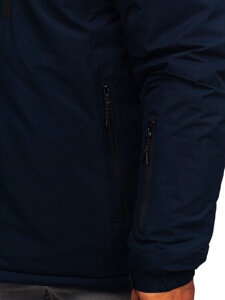 Chaqueta de invierno para hombre azul oscuro Bolf 22M320