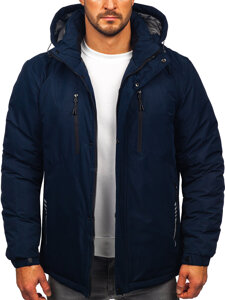 Chaqueta de invierno para hombre azul oscuro Bolf 22M321