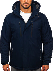 Chaqueta de invierno para hombre azul oscuro Bolf 22M321