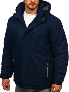 Chaqueta de invierno para hombre azul oscuro Bolf 22M321