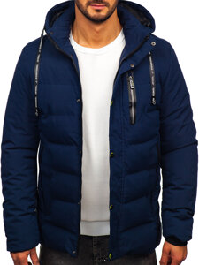 Chaqueta de invierno para hombre azul oscuro Bolf 5M3136