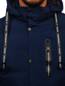 Chaqueta de invierno para hombre azul oscuro Bolf 5M3136