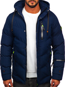 Chaqueta de invierno para hombre azul oscuro Bolf 5M3137