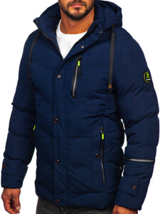 Chaqueta de invierno para hombre azul oscuro Bolf 5M3137