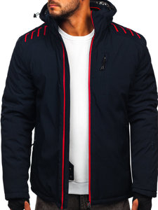 Chaqueta  de invierno para hombre azul oscuro Bolf 6580