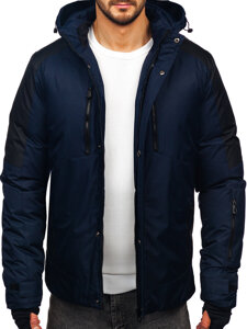 Chaqueta de invierno para hombre azul oscuro Bolf 91M9902