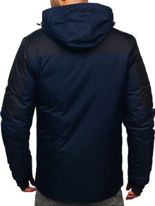 Chaqueta de invierno para hombre azul oscuro Bolf 91M9902