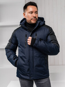 Chaqueta de invierno para hombre azul oscuro Bolf 91M9902A1