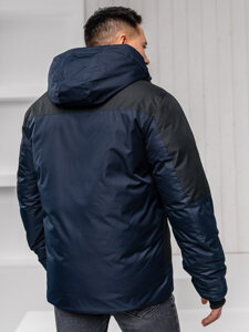 Chaqueta de invierno para hombre azul oscuro Bolf 91M9902A1