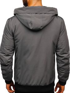 Chaqueta de invierno para hombre gris Bolf 2019005