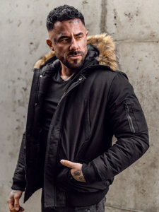 Chaqueta de invierno para hombre negra Bolf 2019