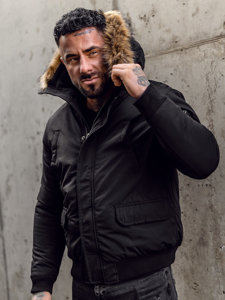 Chaqueta de invierno para hombre negra Bolf 2019