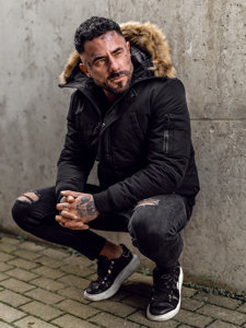 Chaqueta de invierno para hombre negra Bolf 2019