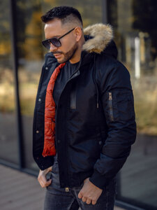 Chaqueta de invierno para hombre negro Bolf 2129