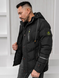 Chaqueta de invierno para hombre negro Bolf 5M3137A1