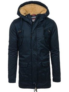 Chaqueta de invierno parka para hombre azul oscuro Bolf 1794