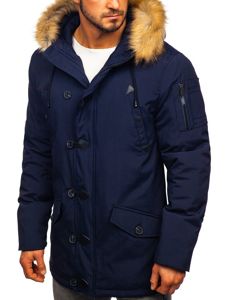 Chaqueta de invierno parka para hombre azul oscuro Bolf 1971