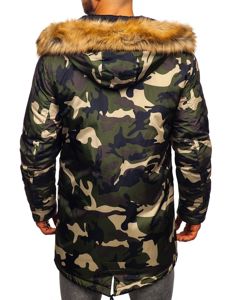 Chaqueta de invierno parka para hombre camuflaje verde Bolf 1968